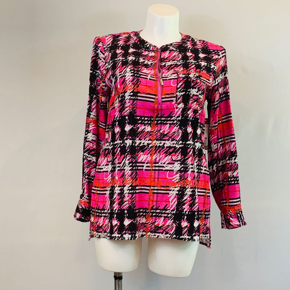 SHARON YOUNG PINK ZIP UP TOP